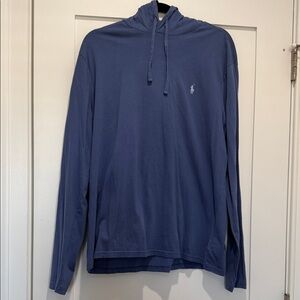 Men's Ralph Lauren Hooded Long Sleeve Pullover - Slate Blue